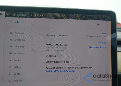 2018 Tesla Model 3 Long Range/Performance from USA, damaged, VIN 5YJ3E1EB6JF121990